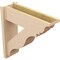Ekena Millwork 7 1/2-in W x 24-in D x 24-in H Funston Trad Rough Cedar Woodgrain TimberThane Outlooker, Primed Tan OUTUR075X24X24FST04RCPR - alternate 4